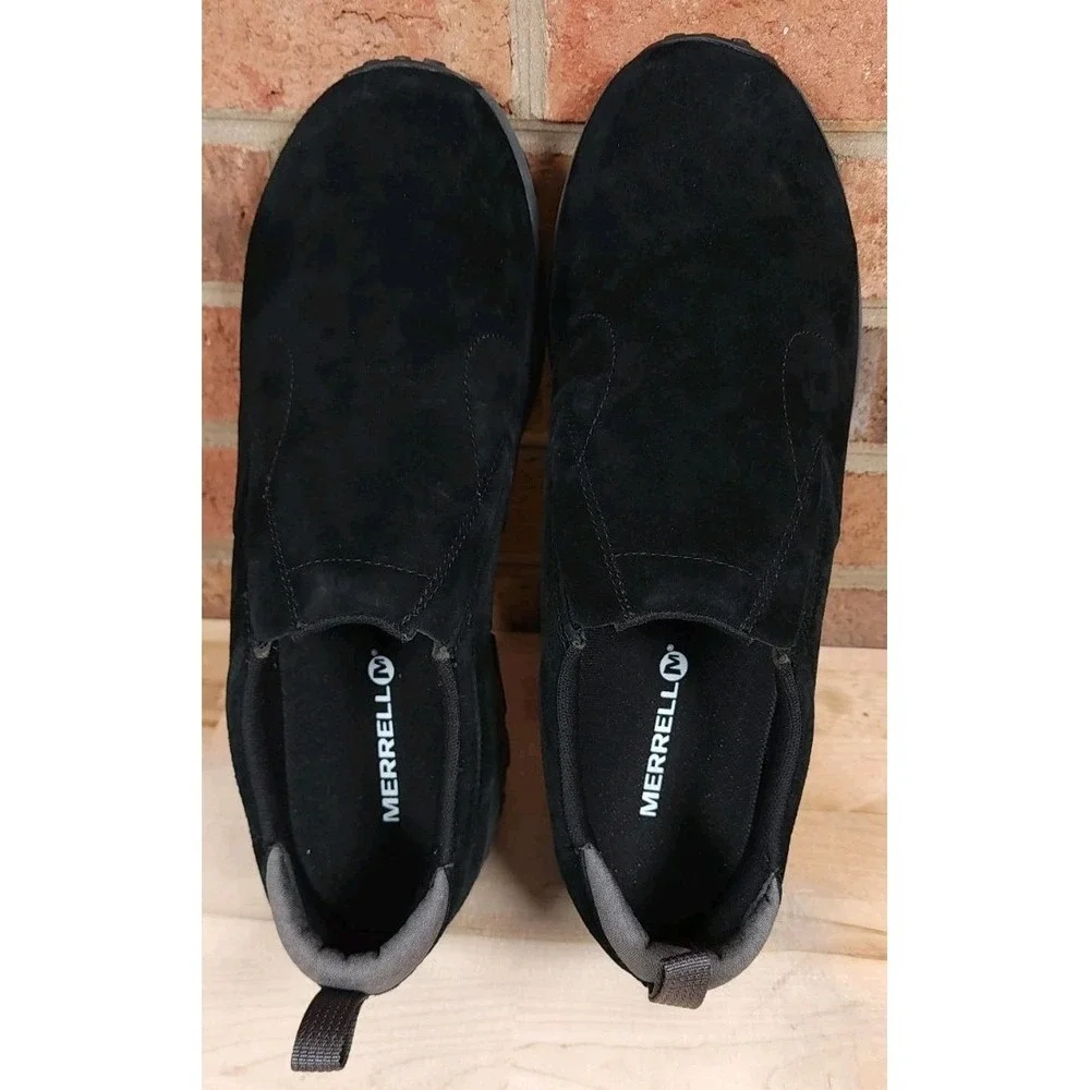 Merrell J91701‎ Jungle Moc AC Slip On Shoes Black Suede Size 13 Sneakers